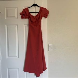 Brick Red Midi Dress